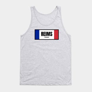 Reims City in French Flag Colors Tank Top